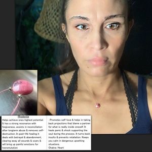 Natural Rhodonite Floating Necklace